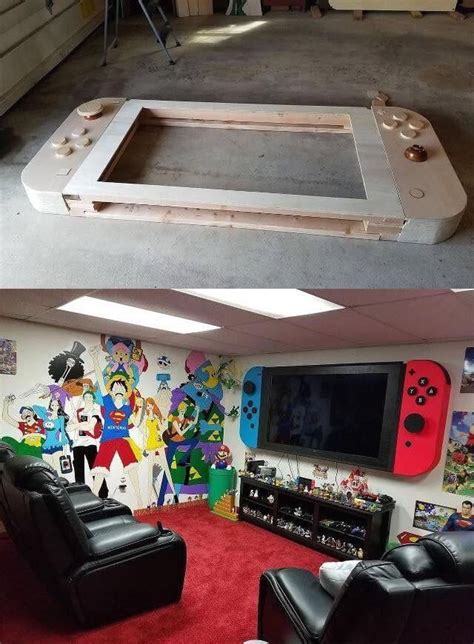 Massive Flat Screen Tv Made To Look Like A Nintendo Switch 1000