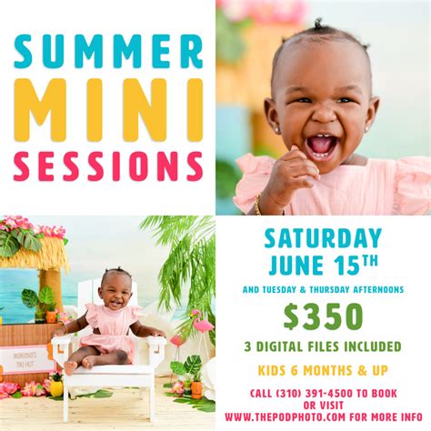 Kids Summer Mini Photo Sessions Los Angeles Los Angeles Based Photo