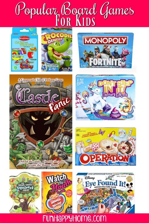 Popular Board Games for Kids | Board games for kids, Fun card games, Games for kids