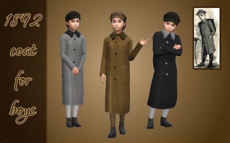 Vintage Simstress 1892 Coat For Boys Vintage Winterwear Collection