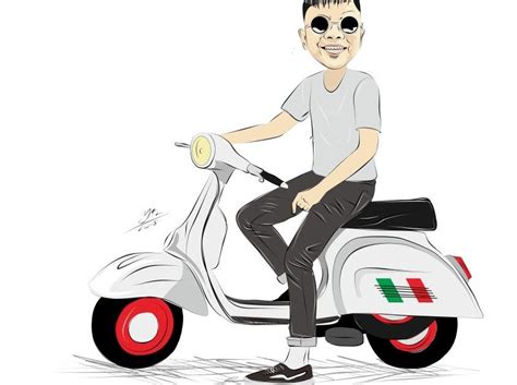 Aniimasi beat kartun / sticker decal motor honda b. Menakjubkan 28+ Gambar Kartun Orang Naik Motor - Gani Gambar