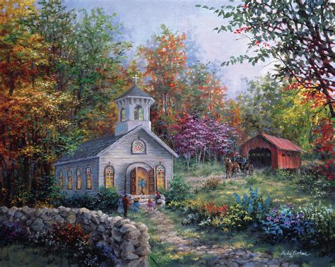 Worship In The Country Painting By Nicky Boehme Pixels