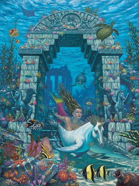 Race To Bimini Giclee Wil Cormier Fine Art Gallery Fantasy Mermaids