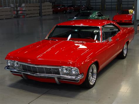 1965 Chevrolet Chevy Red Impala Classic Cars Wallpapers Hd