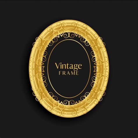 Free Vector Luxury Vintage Golden Antique Frame Design