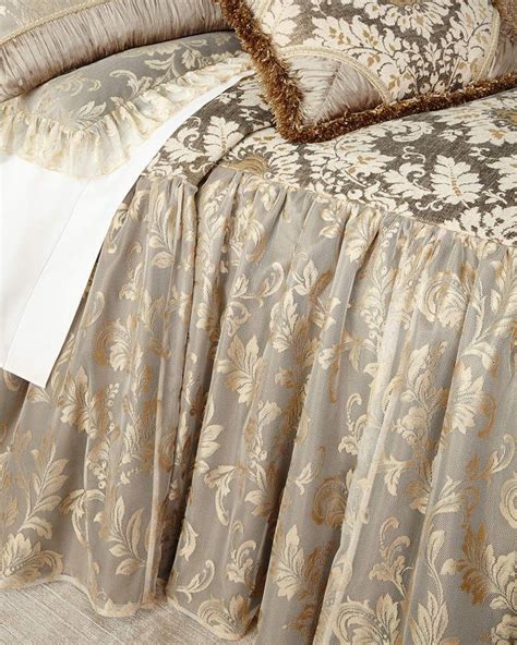 Dian Austin Couture Home King Elegance Skirted Coverlet Luxury Bedding