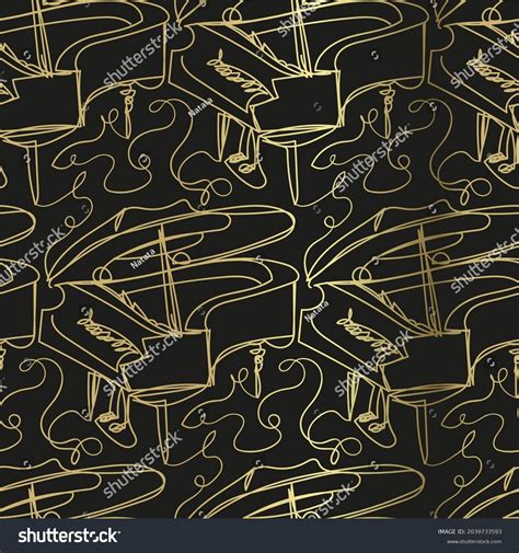 Piano Sketch Vector Illustration Isolated Design Stock Vector (Royalty