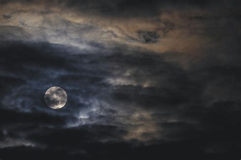 Full Moon Behind Clouds · Free Stock Photo