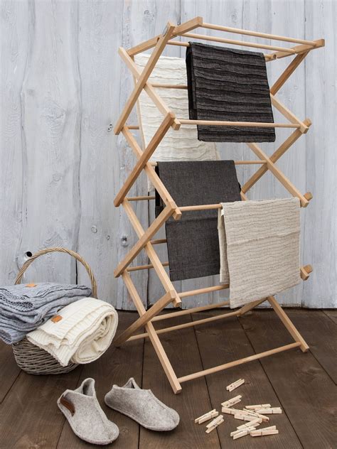 Wooden Foldable Clothes Airer Clothes Drying Rack Puidust Etsy In