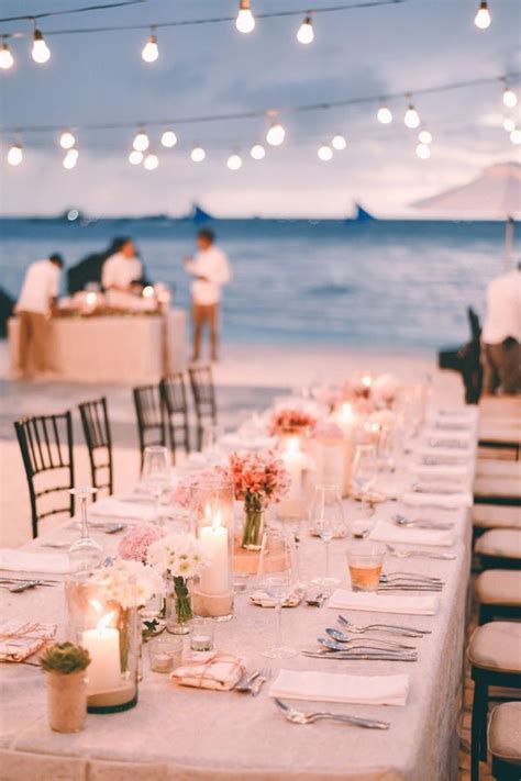 Beach Wedding Tables Romantic Wedding Ceremony Beach Wedding