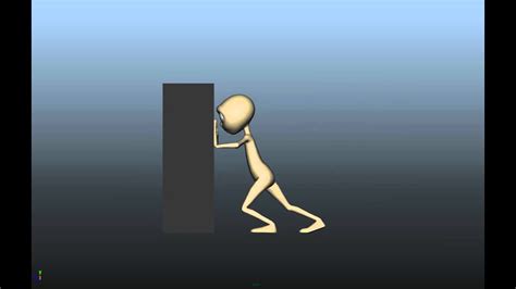 3d Chracter Weight Push Animation Youtube