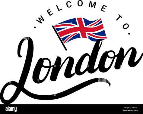 Welcome To London Greeting Card London Hand Written Calligraphy