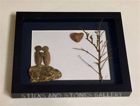 Pebble Art Valentines Day Gift Unique Engagement By Sticksnstone