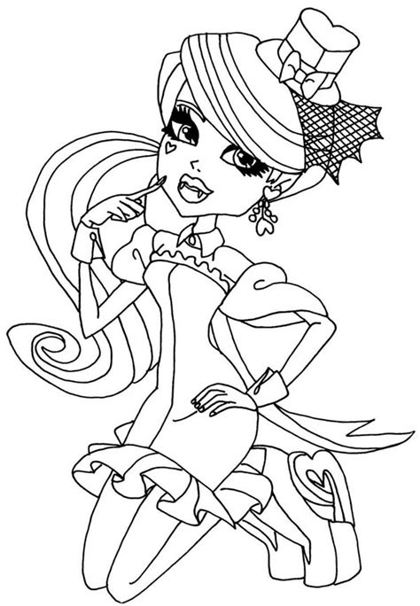 Monster High Draculaura Coloring Pages at GetColorings.com | Free