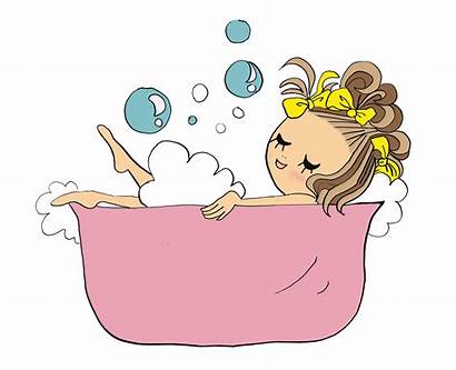 Clipart Cartoon Bath Showering Tub Bathtub Draw