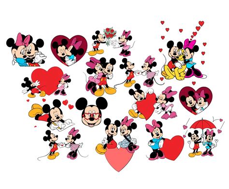 Mickey valentine svg mickey valentine day svg minnie | Etsy