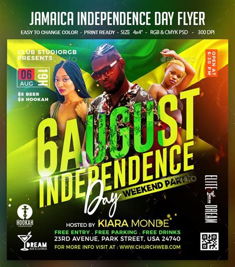 Jamaica Independence Day Flyer Print Templates Graphicriver