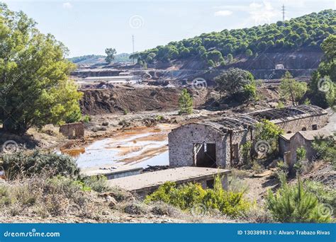 Remains Of The Old Mines Of Riotinto In Huelva Spain Stock Image