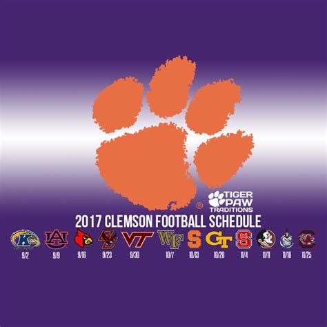 2020 season schedule, scores, stats, and highlights. Clemson 2017 Football Schedule | Clemson tigers football ...