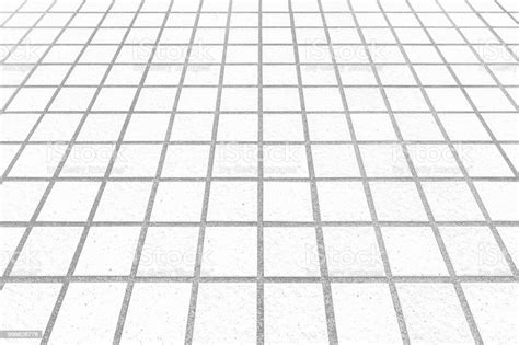 Outdoor White Stone Tile Floor Pattern And Background Stock Photo