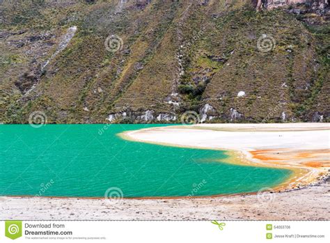 Turquoise Andean Mountain Lake Stock Photo Image Of Laguna Rock
