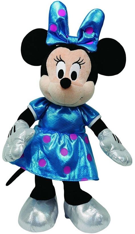 Minnie Mouse Ty Sparkle Beanie Buddy 13 Plush Toy Doll Blue
