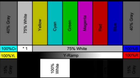 Smpte Rp 219 2002 Color Bars Test Youtube