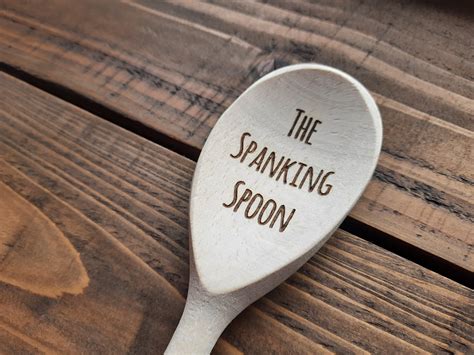 The Spanking Spoon Funny Wooden Spoon Custom Engraved Spoon Etsy Uk