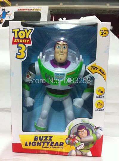 2014 New Arrival Toy Story 3 Buzz Lightyear Toys Lights Voices Speak Action Figures 10 Inch
