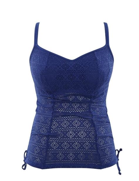 Sw1259 Panache Anya Crochet Tankini Top Sw1259 French Blue In 2021
