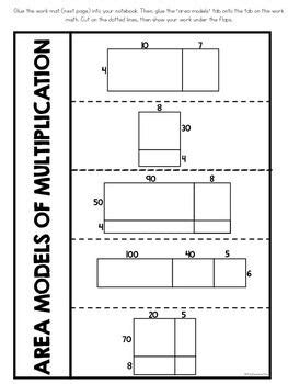 Click on the blue get your free printable here button. Area Model Multiplication Interactive Notebook | Area ...