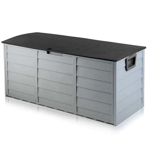 Black Outdoor Storage Box 290l Large Capacity Waterproof And Lockable