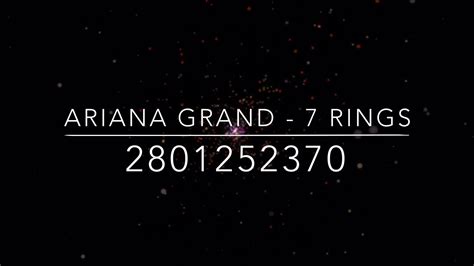 Roblox Boombox Code Ariana Grande 7 Rings Youtube