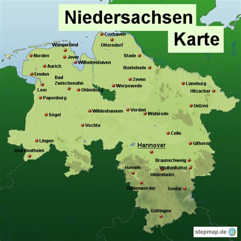 Im folgenden sehen sie eine karte / landkarte vom nationalpark harz Niedersachsen Karte von Karten - Landkarte für Niedersachsen
