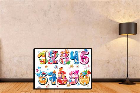Numbers Poster Numbers Print Kids Poster Numbers Wall Art Etsy