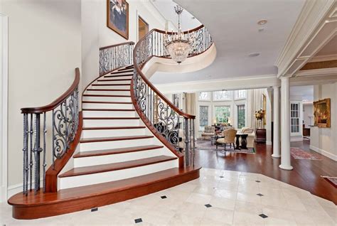 Beautiful Curved Staircase Texas Luxury Stairs Home Plans