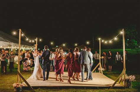 Check out our wedding dance floor selection for the very best in unique or custom, handmade pieces from our party décor shops. Jane + Tom | Wedding backyard reception, Outdoor dance ...