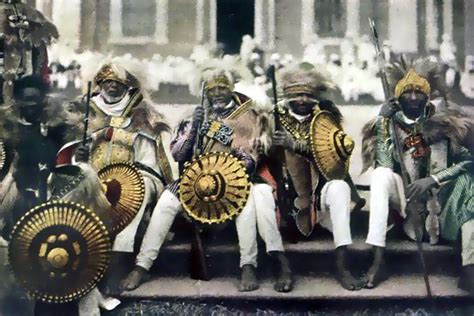 Ethiopian Warriors Some Ethiopian Warriors At The Coronation Of Ras Lij