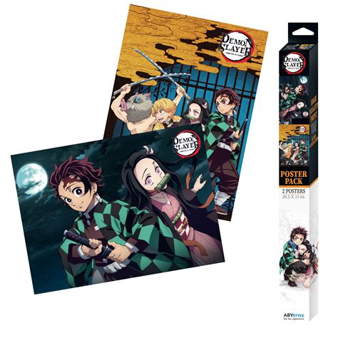 ABYstyle DEMON SLAYER Set 2 Chibi Posters Groupe Duo 52x38cm