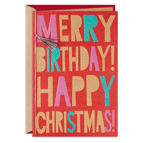 Merry And Happy Christmas Birthday Card Greeting Cards Hallmark