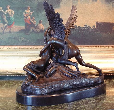Sm299 Gorgeous Bronze Sculpture Cupid And Psyche