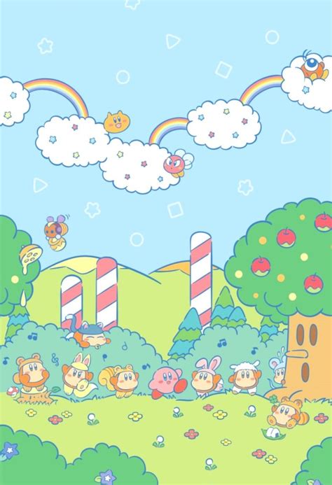 Kirbys Dreamland Poster 13x19 Etsy Kawaii Wallpaper Kirby Kirby Art