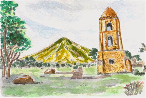 Click here to save the tutorial to pinterest! SketchMax: Philippines : Mayon Volcano and Cagsawa Church
