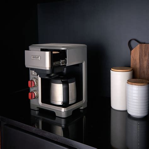 Coffee system features feature 1 product rating plate 2 control panel and display coffee spout 3 4 water tank 5 service door 6 led lighting 7 drip tray 8 main power switch (behind control panel) 9 handle (to slide unit forward) 10 milk. Store | Wolf Gourmet Countertop Appliances | Coffee System ...