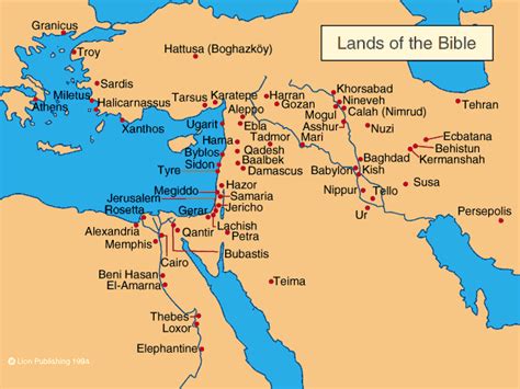 Bible Map Of The Holy Land In Israel