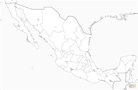 Mapa De La Republica Mexicana Para Colorear En Linea Ouiluv