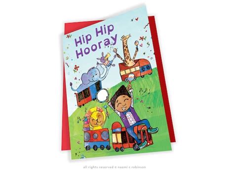 Hip Hip Hooray Birthday Card Birthday Black Cards Asian Etsy