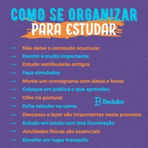 Aprenda como se organizar para estudar INFALÍVEIS