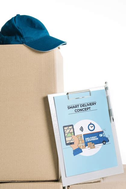 Delivery Mockup With Clipboard Free Psd File