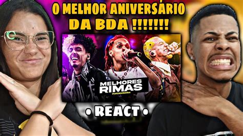 CASAL REACT MELHORES RIMAS DA BDA 7 ANOS YouTube